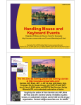 Handling Mouse and Handling Mouse and Keyboard Events