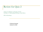 Review for Quiz 2