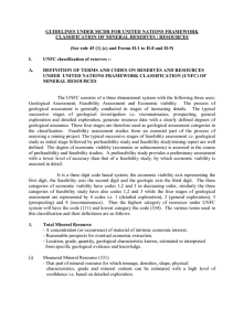 UNFC Guidelines - Indian Bureau of Mines