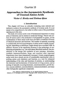 CHAPTER 13 Approaches to the Asymmetric Synthesis of Unusual