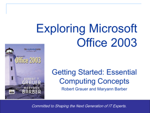 Exploring Microsoft Office 2003