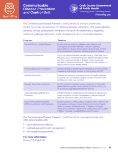 Communicable Disease Prevention and Control Unit