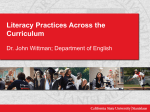 Literacy Practices Across the Curriculum