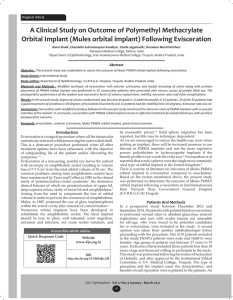 (Mules orbital implant) Following Evisceration