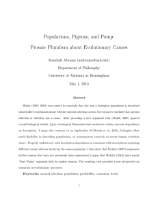 Populations, Pigeons, and Pomp: Prosaic Pluralism