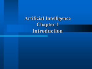 Artificial Intelligence Chapter 1 Introduction