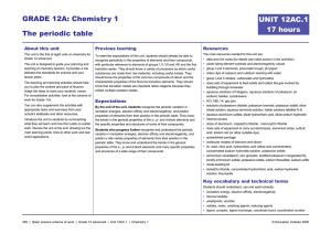 GRADE 12A: Chemistry 1