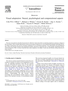 Visual adaptation: Neural, psychological and computational aspects