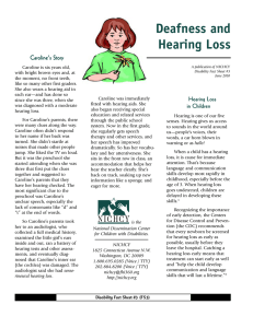 Deafness and Hearing Loss Disability Fact Sheet