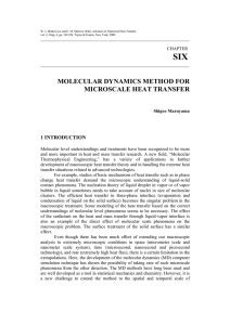 molecular dynamics method for microscale heat transfer