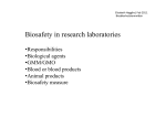Biosafety in research laboratories