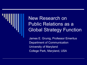 Public Relations and Strategic Management