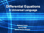 Differential Equations: A Universal Language