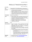 Investigation 1: Identify the Transcriptional Unit