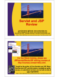 Servlet and JSP Review - Custom Training Courses
