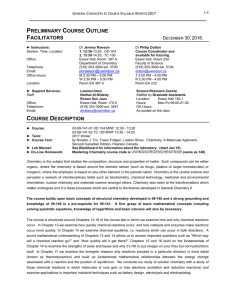 preliminary course outline facilitators course description