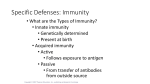 Specific Defenses: Immunity