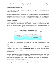 Science Focus 8 Light and Optical Systems Topic 7 Topic 7 – The