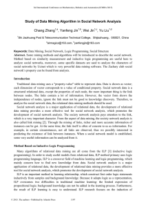 Study of Data Mining Algorithm in Social Network Analysis Chang