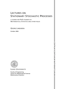 LECTURES ON STATIONARY STOCHASTIC PROCESSES