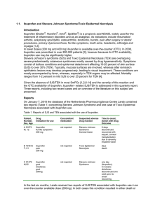 1.1. Ibuprofen and Stevens Johnson Syndrome/Toxic Epidermal