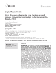 Oral diseases diagnosis rate during an oral cancer prevention