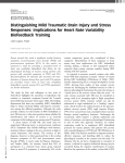 Distinguishing Mild Traumatic Brain Injury and Stress Responses