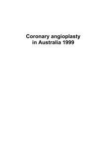 Coronary Angioplasty in Australia 1999