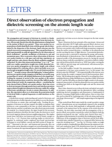 Direct observation of electron propagation and dielectric screening