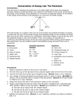 Conservation of Energy_Pendulum Lab