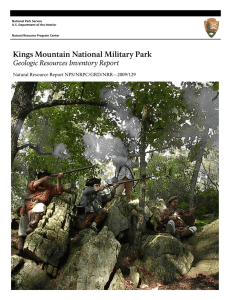 Kings Mountain National Military Park Geologic Resources Inventory