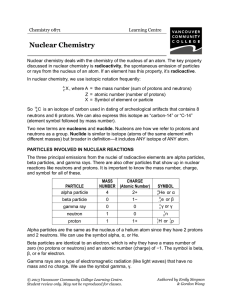 Nuclear Chemistry - VCC Library