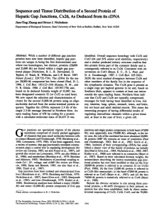 Sequence and Tissue Distribution of a Second Protein of Hepatic