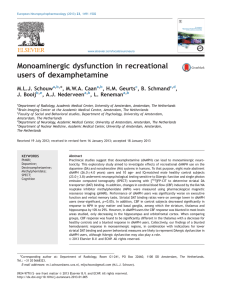 Monoaminergic dysfunction in recreational users of