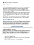 Marine Invertebrate Zoology Laboratory Procedures