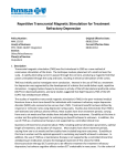 Repetitive Transcranial Magnetic Stimulation for Treatment
