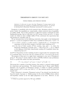 Thompson`s Group F is not SCY