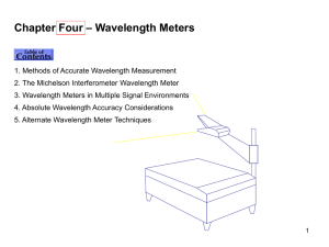 The Michelson Interferometer Wavelength Meter