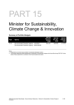 Minister for Sustainability, Climate Change and Innovation: Budget