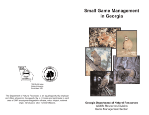 Small Game Management in Georgia - Georgia DNR