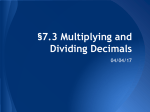 04-04 7.3 Multiplying and Dividing Decimals