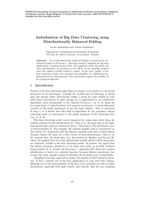 Initialization of Big Data Clustering