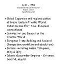 Global Expansion and regionalization of trade routes (Atlantic World