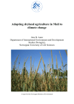 Adapting dryland agriculture in Mali to climate change
