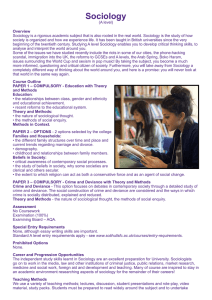 Sociology - The Sixth Form College – Solihull