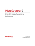 MicroStrategy Functions Reference