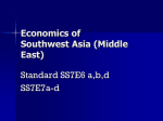 Economics of South West Asia (Middle East)
