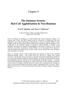 The Immune System: Red Cell Agglutination in Non