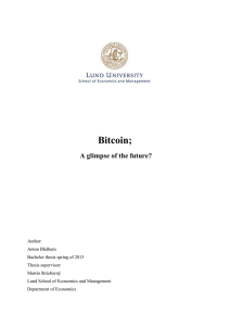 Bitcoins - Lund University Publications