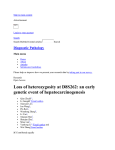 Loss of heterozygosity at D8S262: an early genetic event of